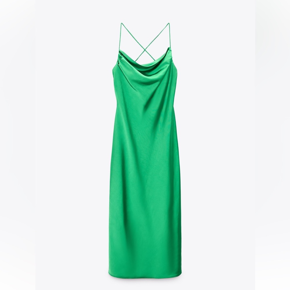 MIDI SLIP DRESS - Picture 6 of 9
